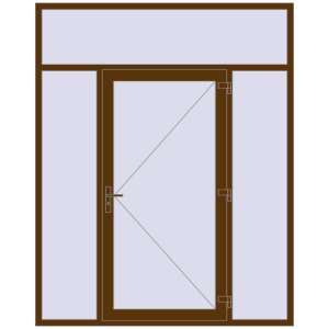 Купити Вхідні двері 2000x2500 мм REHAU Brillant-Design WALNUT з двох сторін