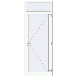 Купити Вхідні двері 890x2430 мм REHAU Euro-Design 60 Білий (RAL 9016) з двох сторін
