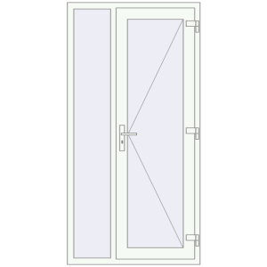 Купити Вхідні двері 1030x2030 мм REHAU Brillant-Design Білий (RAL 9016) з двох сторін