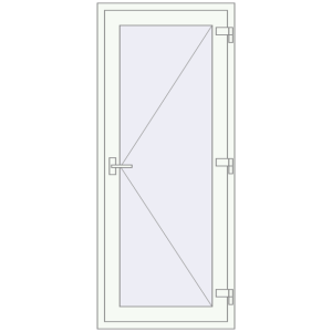 Купити Вхідні двері 800x1900 мм REHAU Brillant-Design Білий (RAL 9016) з двох сторін