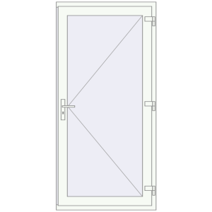 Купити Вхідні двері 960x2000 мм REHAU Euro-Design 60 Білий (RAL 9016) з двох сторін