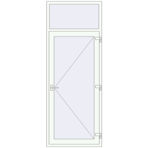 Купити Вхідні двері 950x2500 мм REHAU SYNEGO Білий (RAL 9016) з двох сторін
