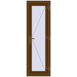 Купити Вхідні двері 600x1900 мм REHAU Euro-Design 60 WALNUT з двох сторін