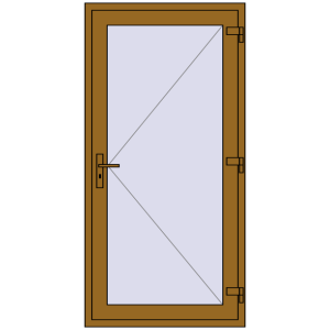 Купити Вхідні двері 940x1900 мм REHAU Euro-Design 60 LIGHT_OAK з двох сторін