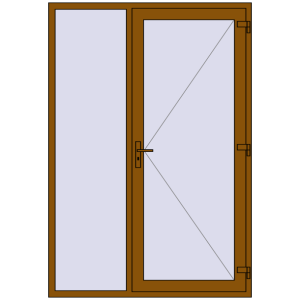 Купити Вхідні двері 1550x2250 мм REHAU Euro-Design 60 GOLDEN OAK з двох сторін
