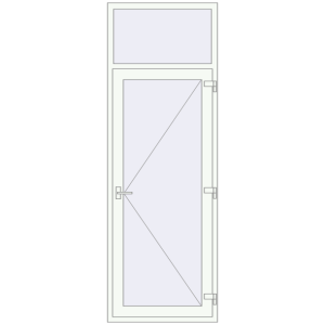 Купити Вхідні двері 900x2600 мм REHAU Brillant-Design Білий (RAL 9016) з двох сторін