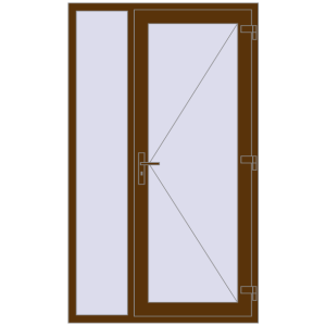 Купити Вхідні двері 1200x2020 мм REHAU Euro-Design 60 WALNUT з двох сторін