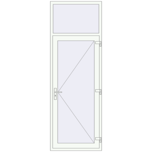 Купити Вхідні двері 900x2600 мм REHAU Euro-Design 60 Білий (RAL 9016) з двох сторін