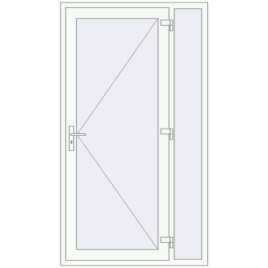 Купити Вхідні двері 1200x2140 мм REHAU Euro-Design 60 Білий (RAL 9016) з двох сторін