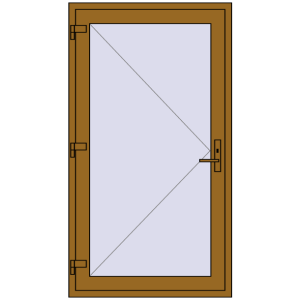 Купити Вхідні двері 1020x1840 мм REHAU Euro-Design 60 LIGHT_OAK з двох сторін