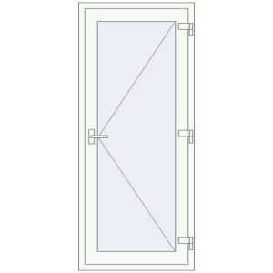 Купити Вхідні двері 800x1900 мм REHAU Euro-Design 60 Білий (RAL 9016) з двох сторін