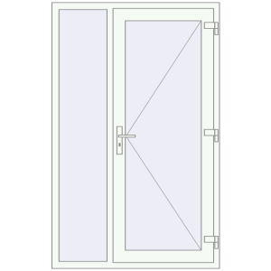 Купити Вхідні двері 1200x1900 мм REHAU Euro-Design 60 Білий (RAL 9016) з двох сторін
