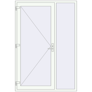 Купити Вхідні двері 1500x2200 мм REHAU Brillant-Design Білий (RAL 9016) з двох сторін