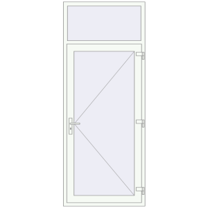 Купити Вхідні двері 1000x2500 мм REHAU Euro-Design 60 Білий (RAL 9016) з двох сторін