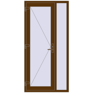 Купити Вхідні двері 1000x2050 мм REHAU Euro-Design 60 WALNUT з двох сторін