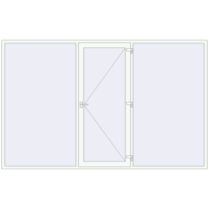 Купити Вхідні двері 3500x2200 мм REHAU Euro-Design 60 Білий (RAL 9016) з двох сторін