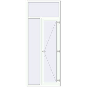 Купити Вхідні двері 1100x2790 мм REHAU Brillant-Design Білий (RAL 9016) з двох сторін