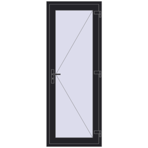 Купити Вхідні двері 800x2100 мм REHAU Brillant-Design BLACK_ULTI-MATT з двох сторін