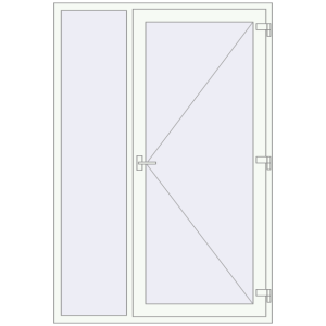 Купити Вхідні двері 1500x2200 мм REHAU Euro-Design 60 Білий (RAL 9016) з двох сторін