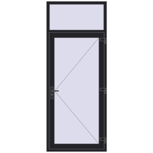 Купити Вхідні двері 1000x2500 мм REHAU Euro-Design 60 BLACK_ULTI-MATT з двох сторін