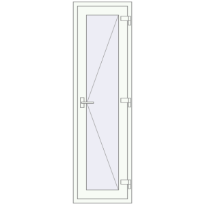 Купити Вхідні двері 580x1990 мм REHAU Euro-Design 60 Білий (RAL 9016) з двох сторін