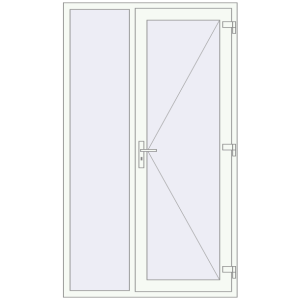 Купити Вхідні двері 1300x2200 мм REHAU Brillant-Design Білий (RAL 9016) з двох сторін
