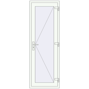 Купити Вхідні двері 700x2050 мм REHAU Euro-Design 60 Білий (RAL 9016) з двох сторін