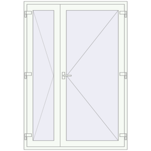 Купити Вхідні двері 1500x2150 мм REHAU Brillant-Design ANTHRACITE_GREY_STRUKTURAL ззовні