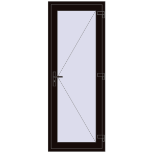 Купити Вхідні двері 800x2100 мм REHAU SYNEGO BLACK_BROWN ззовні