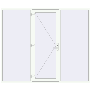 Купити Вхідні двері 2500x2100 мм REHAU Euro-Design 60 BLACK_BROWN ззовні