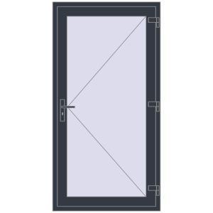 Купити Вхідні двері 980x1900 мм REHAU Euro-Design 60 ANTHRACITE_GREY_STRUKTURAL з двох сторін