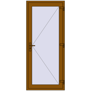 Купити Вхідні двері 900x2100 мм REHAU Euro-Design 60 GOLDEN OAK з двох сторін