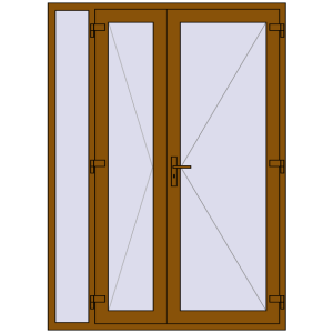 Купити Вхідні двері 1600x2200 мм REHAU Brillant-Design GOLDEN OAK з двох сторін