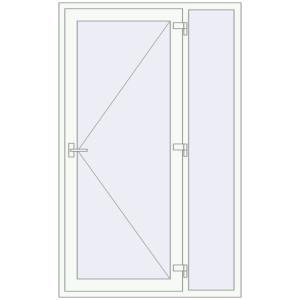 Купити Вхідні двері 1300x2100 мм REHAU Euro-Design 60 Білий (RAL 9016) з двох сторін