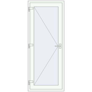 Купити Вхідні двері 800x2004 мм REHAU Brillant-Design Білий (RAL 9016) з двох сторін