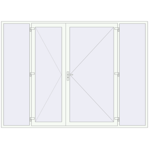 Купити Вхідні двері 3300x2400 мм REHAU SYNEGO Білий (RAL 9016) з двох сторін