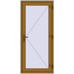 Купити Вхідні двері 900x2000 мм REHAU Brillant-Design LIGHT_OAK з двох сторін