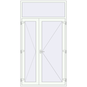 Купити Вхідні двері 1400x2600 мм REHAU Euro-Design 60 Білий (RAL 9016) з двох сторін