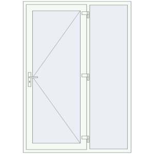 Купити Вхідні двері 1500x2100 мм REHAU Euro-Design 60 Білий (RAL 9016) з двох сторін