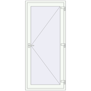 Купити Вхідні двері 970x2110 мм REHAU Euro-Design 60 Білий (RAL 9016) з двох сторін