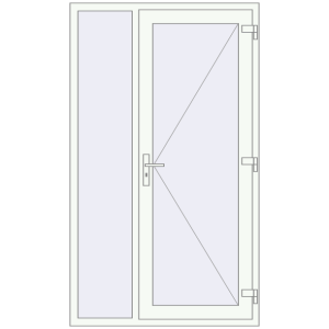 Купити Вхідні двері 1200x2050 мм REHAU Brillant-Design Білий (RAL 9016) з двох сторін