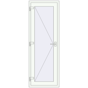 Купити Вхідні двері 700x2000 мм REHAU Euro-Design 60 Білий (RAL 9016) з двох сторін