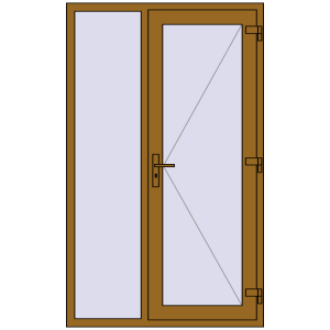 Купити Вхідні двері 1200x1970 мм REHAU Brillant-Design LIGHT_OAK з двох сторін