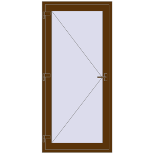 Купити Вхідні двері 950x2050 мм REHAU Brillant-Design WALNUT ззовні