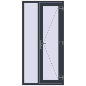 Купити Вхідні двері 1010x2050 мм REHAU Euro-Design 60 ANTHRACITE_GREY_STRUKTURAL ззовні