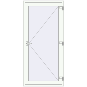 Купити Вхідні двері 1000x2100 мм REHAU Euro-Design 60 Білий (RAL 9016) з двох сторін