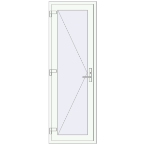 Купити Вхідні двері 700x2100 мм REHAU Euro-Design 60 Білий (RAL 9016) з двох сторін