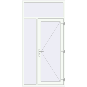 Купити Вхідні двері 1200x2400 мм REHAU Brillant-Design Білий (RAL 9016) з двох сторін