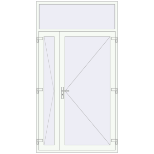 Купити Вхідні двері 1400x2600 мм REHAU Euro-Design 60 Білий (RAL 9016) з двох сторін