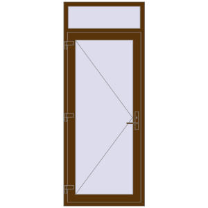 Купити Вхідні двері 900x2270 мм REHAU Euro-Design 60 WALNUT з двох сторін